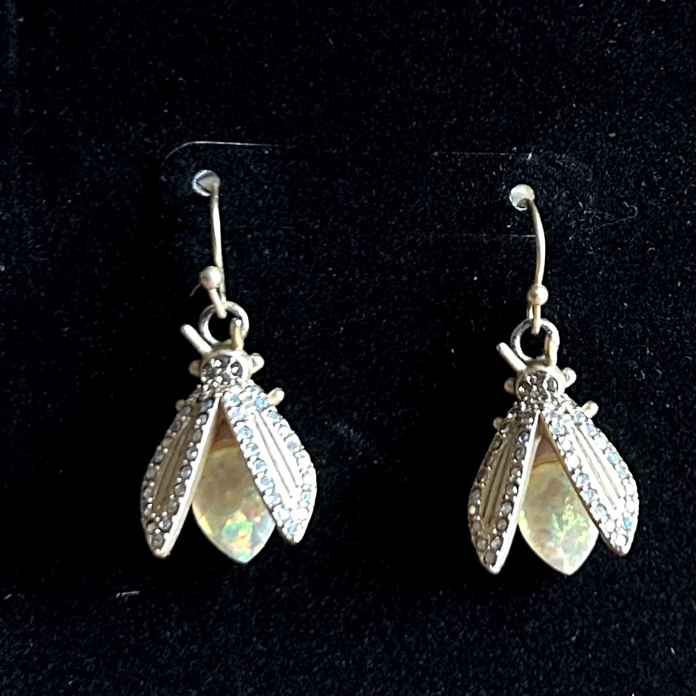 Spartina 449 Elegant Gold and Rhinestone Bee Earrings